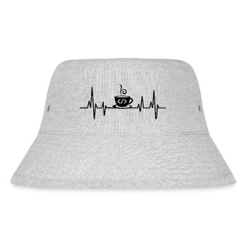 Codage du café Heartbeat Codeur Développeur Nerd Coffe - Bob recyclé Stanley/Stella - gris chiné - Devant
