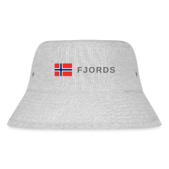 Norwegian Fjords - Stanley/Stella Recycled Bucket Hat - heather grey - Front