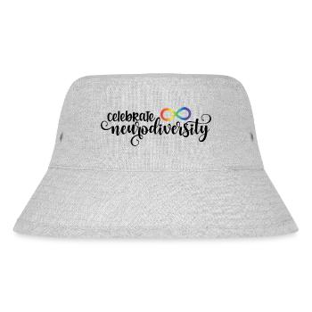 Celebrate Neurodiversity - Stanley/Stella Recycled Bucket Hat - heather grey - Front
