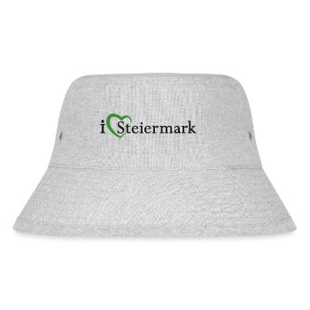 Steiermark schwarz schatten - Stanley/Stella recycelter Bucket Hat - Grau meliert - Vorne