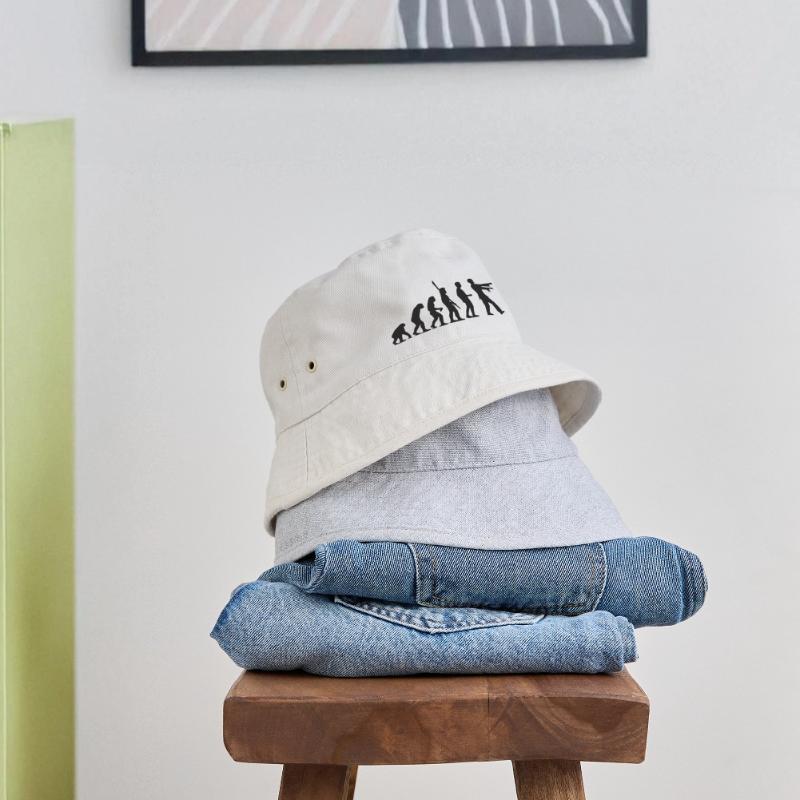 Zombie Evolution (einfarbig) Stanley/Stella recycelter Bucket Hat