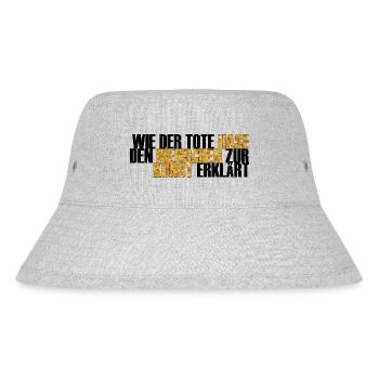 Titel Wie der tote hase BLACK - Stanley/Stella recycelter Bucket Hat - Grau meliert - Vorne