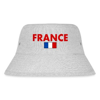 Frankreich - Stanley/Stella recycelter Bucket Hat - Grau meliert - Vorne