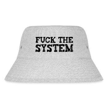 fuck the system black - Stanley/Stella Recycled Bucket Hat - heather grey - Front