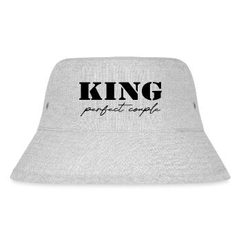 King and Queen King Geschenk black - Stanley/Stella recycelter Bucket Hat - Grau meliert - Vorne