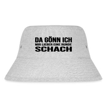 Schach Schachmatt Schachspieler "Schachpartie" - Stanley/Stella recycelter Bucket Hat - Grau meliert - Vorne