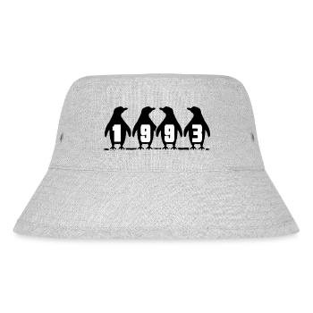 1993 Birthday Penguin Party Winter Swimmers - Stanley/Stella Recycled Bucket Hat - heather grey - Front