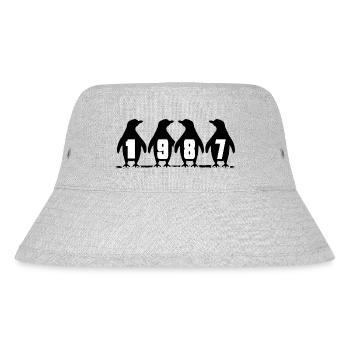1987 geburtstag pinguin party winterschwimmer - Stanley/Stella recycelter Bucket Hat - Grau meliert - Vorne