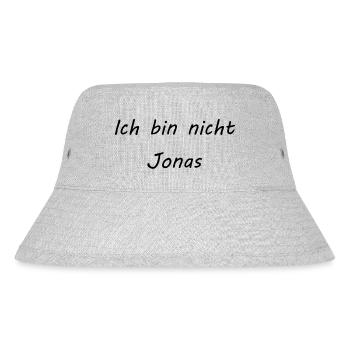 Ich bin nicht Jonas - Stanley/Stella recycelter Bucket Hat - Grau meliert - Vorne