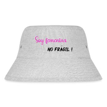 Soy femenina, no frágil - PNK BLK - Bob recyclé Stanley/Stella - gris chiné - Devant