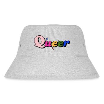 QUEER LGBTQ+ PRIDE SLOGAN - Stanley/Stella recycelter Bucket Hat - Grau meliert - Vorne