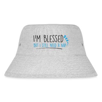 Ich bin geblutet, aber ich brauche trotzdem ein Nickerchen - Stanley/Stella recycelter Bucket Hat - Grau meliert - Vorne