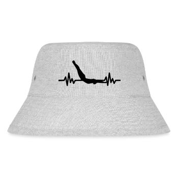 Herzschlag Schwimmer - Taucher Wassersport Athlet - Stanley/Stella recycelter Bucket Hat - Grau meliert - Vorne
