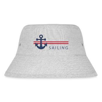 sailing - Stanley/Stella recycelter Bucket Hat - Grau meliert - Vorne