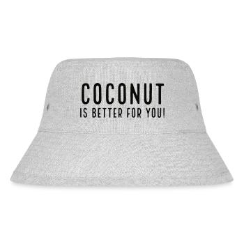 Coconut Is Better For You! - Stanley/Stella recycelter Bucket Hat - Grau meliert - Vorne