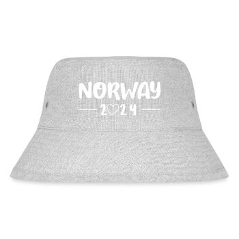 Norwegen 2024 Herz Reise - Stanley/Stella recycelter Bucket Hat - Grau meliert - Vorne