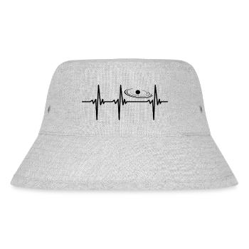 Heartbeat for astronomy and the solar system - Stanley/Stella Recycled Bucket Hat - heather grey - Front
