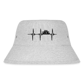 Heartbeat for fast racing cars - Stanley/Stella Recycled Bucket Hat - heather grey - Front