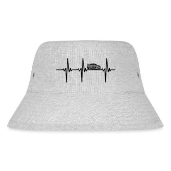 Heartbeat for Fast Cars Tattoo Style - Stanley/Stella Recycled Bucket Hat - heather grey - Front