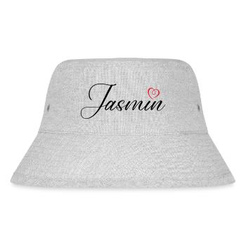 jasmin name herz - Stanley/Stella recycelter Bucket Hat - Grau meliert - Vorne