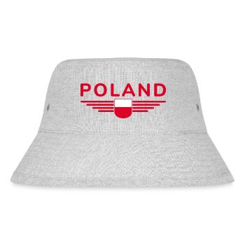 I Love Poland, Elegance Style Design T-Shirt - Stanley/Stella Recycled Bucket Hat - heather grey - Front