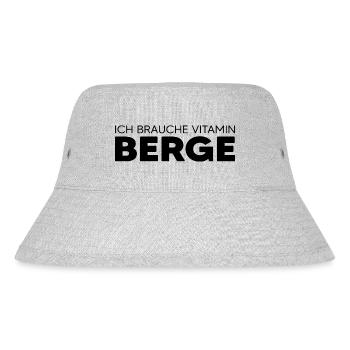 Alpinist Bergsteiger alpin Bergwandern Berge - Stanley/Stella recycelter Bucket Hat - Grau meliert - Vorne