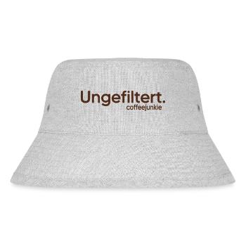 Kaffee ungefiltert Kaffeetasse Kaffeetrinker - Stanley/Stella recycelter Bucket Hat - Grau meliert - Vorne