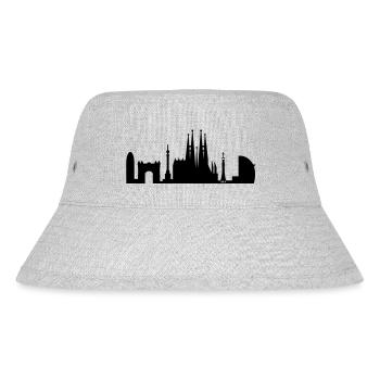 Skyline Barcelona Espagne - Bob recyclé Stanley/Stella - gris chiné - Devant