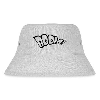 boom text feuer heiss tnt dynamit explodieren expl - Stanley/Stella recycelter Bucket Hat - Grau meliert - Vorne