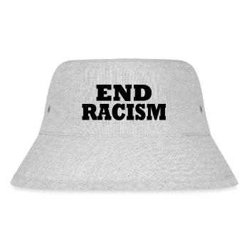 End Racism - Stanley/Stella Recycled Bucket Hat - heather grey - Front
