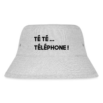 "Design Té Té... Téléphone tendance" - Bob recyclé Stanley/Stella - gris chiné - Devant