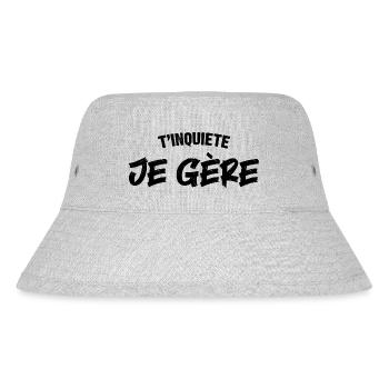 T'inquiete Je gère - Bob recyclé Stanley/Stella - gris chiné - Devant