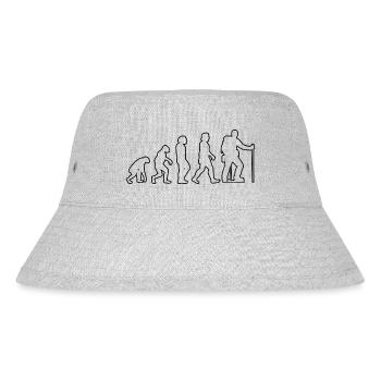 Wandern Bergwanderer Wanderung Bergwandern - Stanley/Stella recycelter Bucket Hat - Grau meliert - Vorne