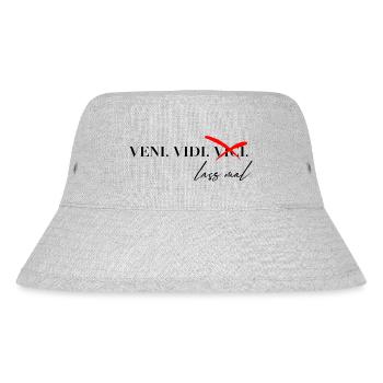 Veni Vidi Vici Spruch - Stanley/Stella recycelter Bucket Hat - Grau meliert - Vorne
