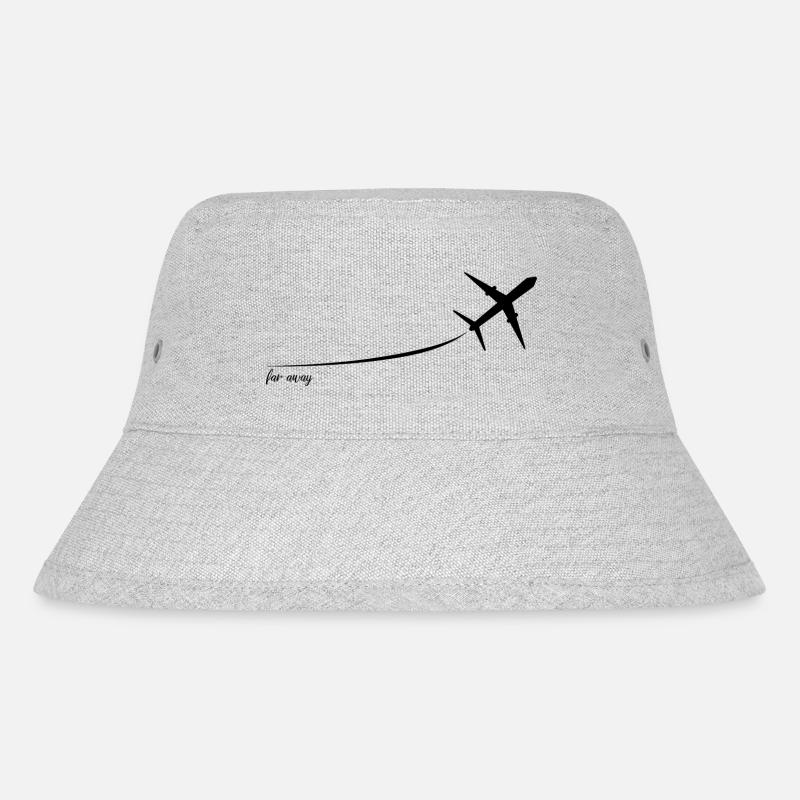 Flieg weit! - Stanley/Stella recycelter Bucket Hat - Grau meliert