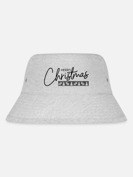 Merry Christmas - Stanley/Stella Recycled Bucket Hat - heather grey