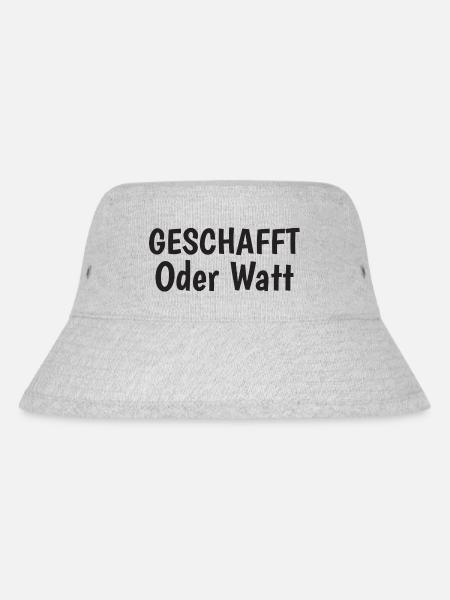 Motivation Oder Watt - Stanley/Stella recycelter Bucket Hat - Grau meliert