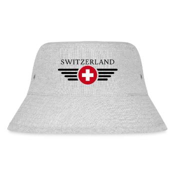 Switzerland Panorama T-Shirt - Stanley/Stella Recycled Bucket Hat - heather grey - Front