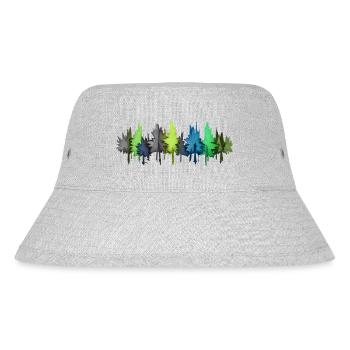 Bunter Wald Bäume bunt - Stanley/Stella recycelter Bucket Hat - Grau meliert - Vorne
