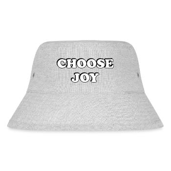 Choose Joy Bold Typography - Stanley/Stella Recycled Bucket Hat - heather grey - Front