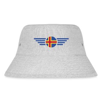 Ich liebe Åland, Eleganz Stil Design T-Shirt - Stanley/Stella recycelter Bucket Hat - Grau meliert - Vorne