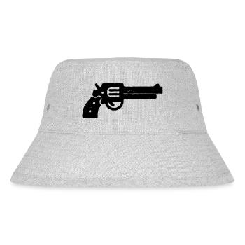 Magnum Gun Stencil - Stanley/Stella Recycled Bucket Hat - heather grey - Front