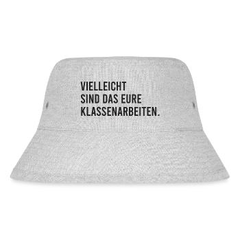 Vielleicht sind das eure Klassenarbeiten - Stanley/Stella recycelter Bucket Hat - Grau meliert - Vorne