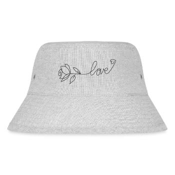 Love - Stanley/Stella recycelter Bucket Hat - Grau meliert - Vorne