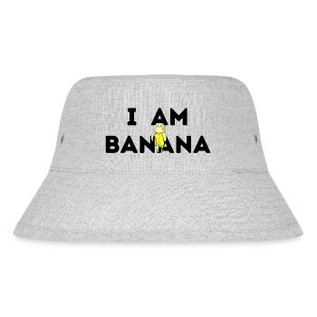 I am Banana - DAS Bananen Shirt für Alle! - Stanley/Stella recycelter Bucket Hat - Grau meliert - Vorne