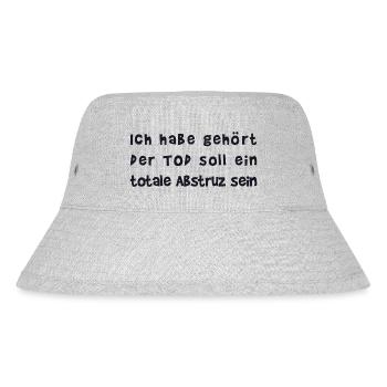 der Tod ein totaler Absturz I cooler Spruch - Stanley/Stella recycelter Bucket Hat - Grau meliert - Vorne
