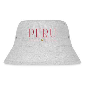 Ich liebe Peru - Stanley/Stella recycelter Bucket Hat - Grau meliert - Vorne