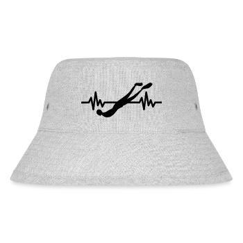 Herzschlag Schwimmer - Taucher Wassersport Athlet - Stanley/Stella recycelter Bucket Hat - Grau meliert - Vorne
