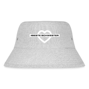 Beste Schwester Herzen Liebe - Stanley/Stella recycelter Bucket Hat - Grau meliert - Vorne