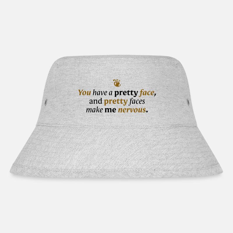 You have a pretty face - Stanley/Stella recycelter Bucket Hat - Grau meliert